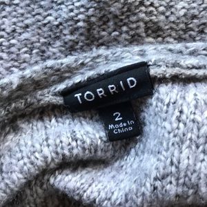 torrid Sweaters - Torrid Gray Pink Open Cardigan torrid Sweaters - Torrid Gray Pink Open Cardigan